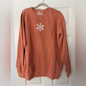 Sunkissed Coconut Rust Orange Snowflake Sweatshirt